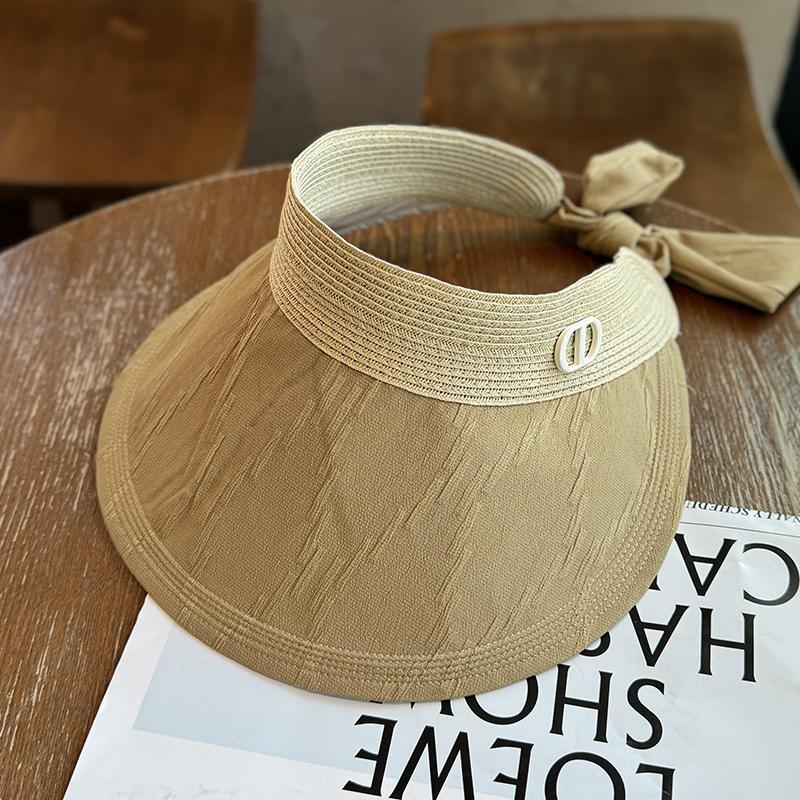 Vinyl Sunscreen Empty Top Hat Children Spring and Summer UV Protection No Top Hat Outdoor Cycling Sun Hat Tide