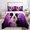 3D Pet Cat Comforter Bedding Set For Kids Cute Kitten And Tiger Duvet Cover For Boys And Girls Mysterious Black Cat Bedspread