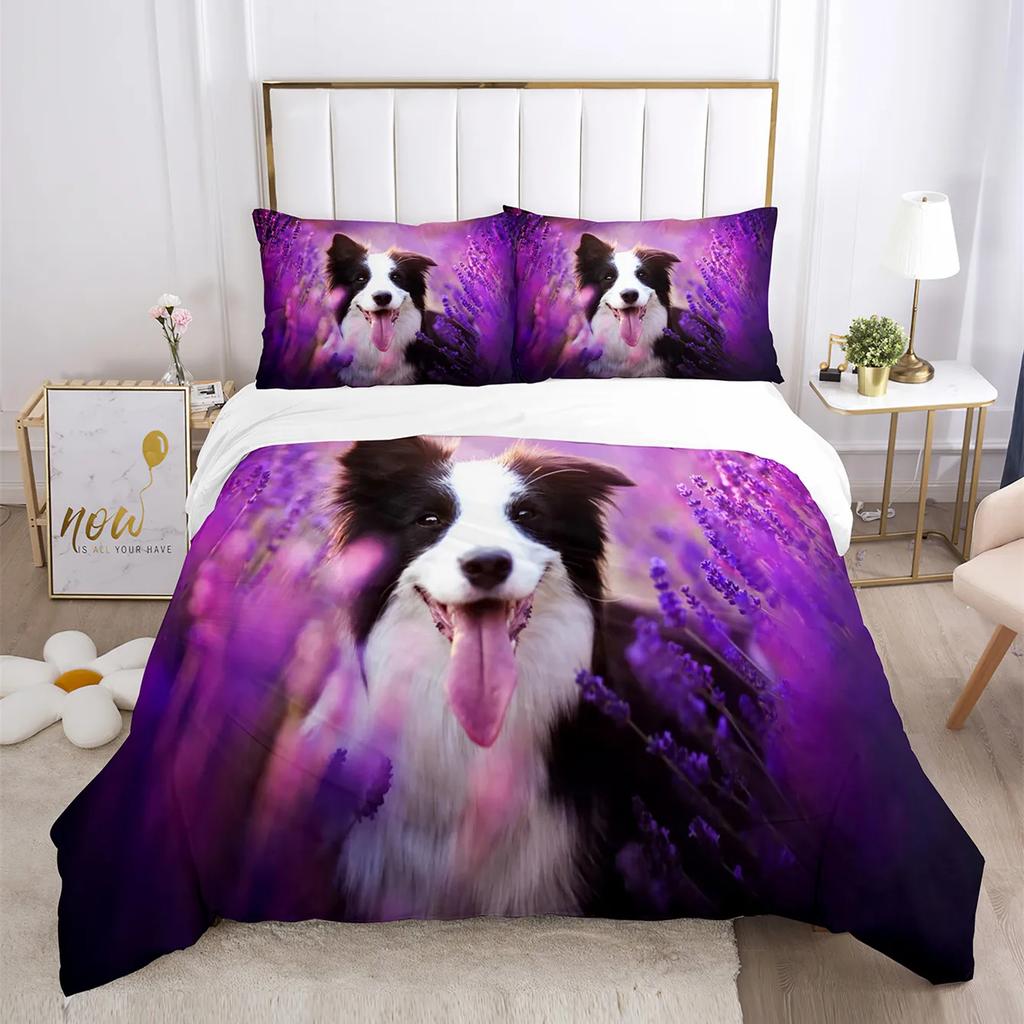 3D Pet Cat Comforter Bedding Set For Kids Cute Kitten And Tiger Duvet Cover For Boys And Girls Mysterious Black Cat Bedspread