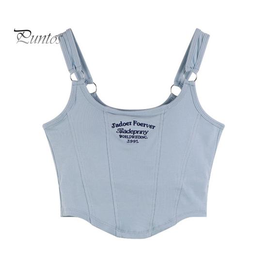 

Женский летний камзол с вышивкой букв и открытой спиной, эластичный однотонный короткий топ без рукавов для клуба свиданий, пляжный укороченный топ, женский жилет синий