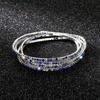 5Pcs/Lot Elastic Crystal Bracelets 2mm Charming Gold Color Crystal Rhinestones Metal Bangle Bracelet Jewelry DIY Gift