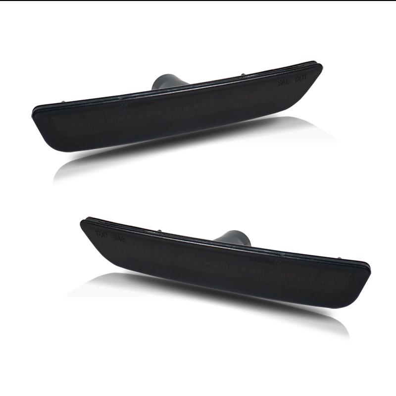 Smoke Lens White Led Front Bumper Side Marker Light For 2010-2014 Ford Mustang