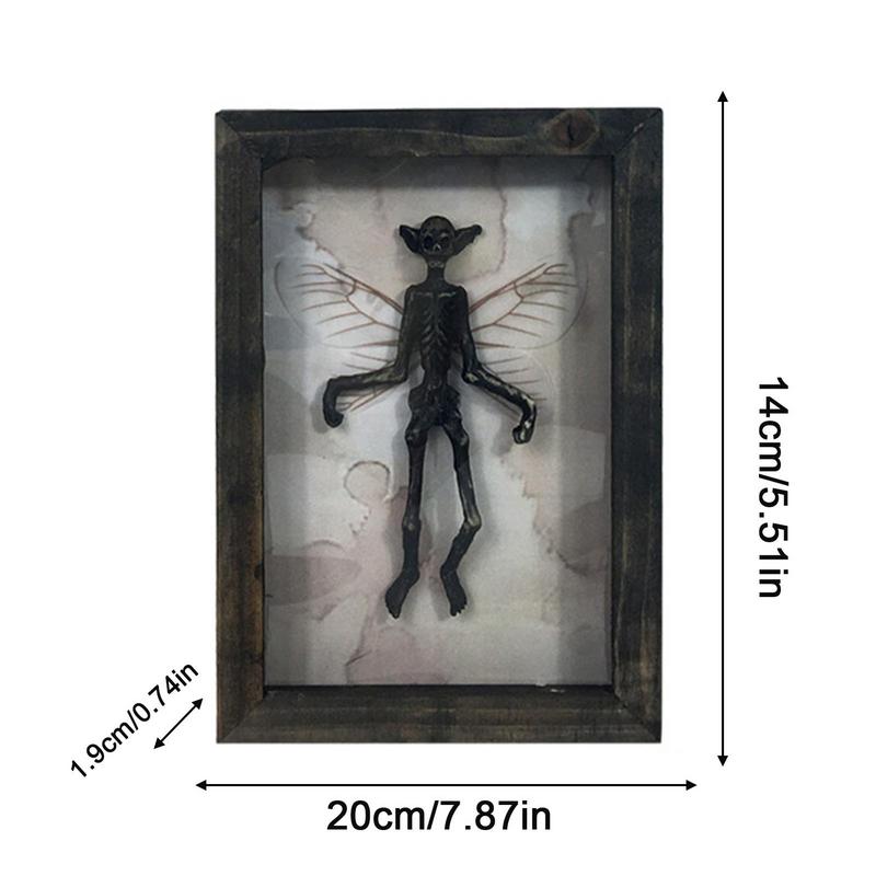 Vintage Photo Frame Mysterious Ghost Specimen Photo Frame Bat Custume Gothic Wall Art Old Photo Home Decor Wall Painting
