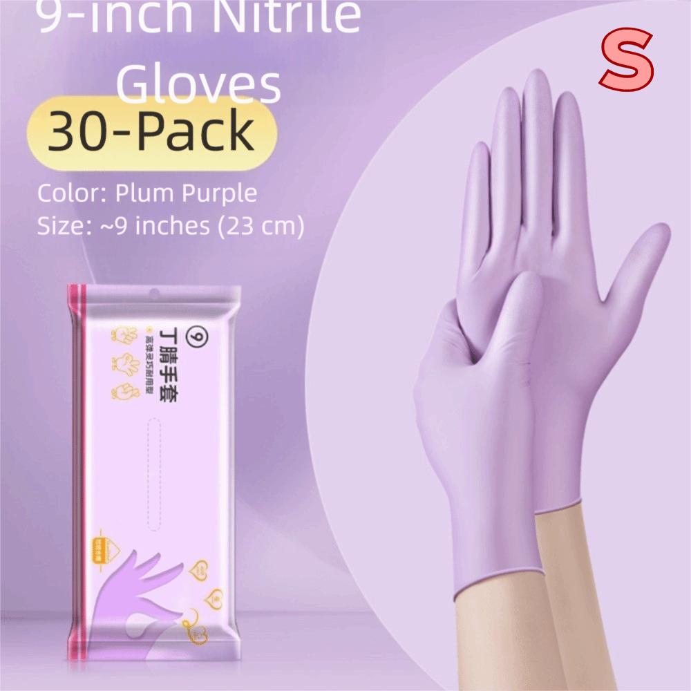 Gifts Purple Nitrile Gloves Waterproof Oil-resistant Housework Cleaning Gloves Extended Ultra-soft Disposable Latex Gloves