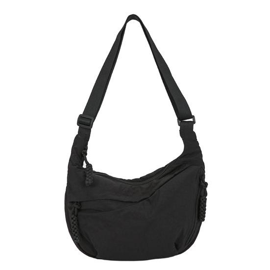 Uformell Hobo-veske Dumpling-veske med justerbar skulderreim Sammenleggbar skulderveske med flere lommer Stor kapasitet Crossbody-veske for daglig bruk Reise Arbeid