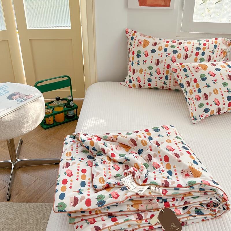Yuanzhiwei Class A Baby-Safe Knitted Cotton Soy Fiber Summer Quilt 110x150cm