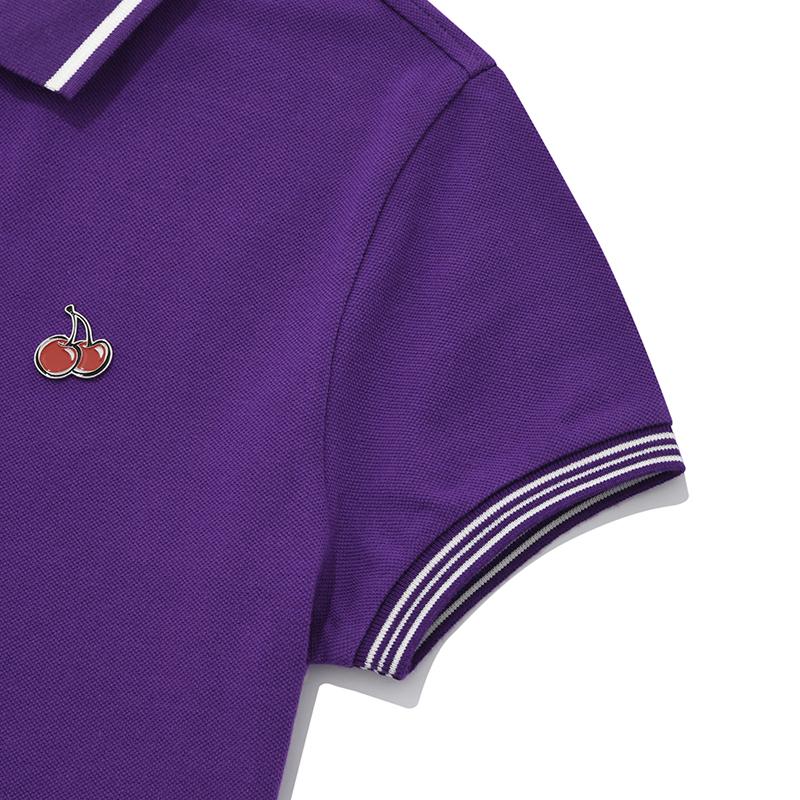 KIRSH Small Cherry Flare Pique Dress [Purple]