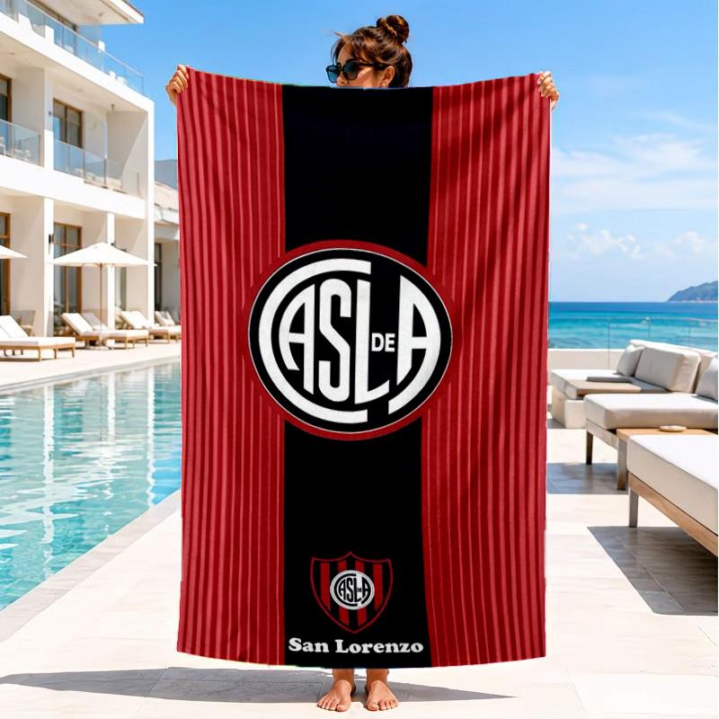 Club Atletico San Lorenzo  Beach Towel, Quick-drying, Easy To Care For, Suitable for Both Fitness and Beach Vacations,Sports Essential