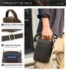 Retro Crazy Horse Leather Crossbody Phone Bag - Compact Outdoor Travel Storage
