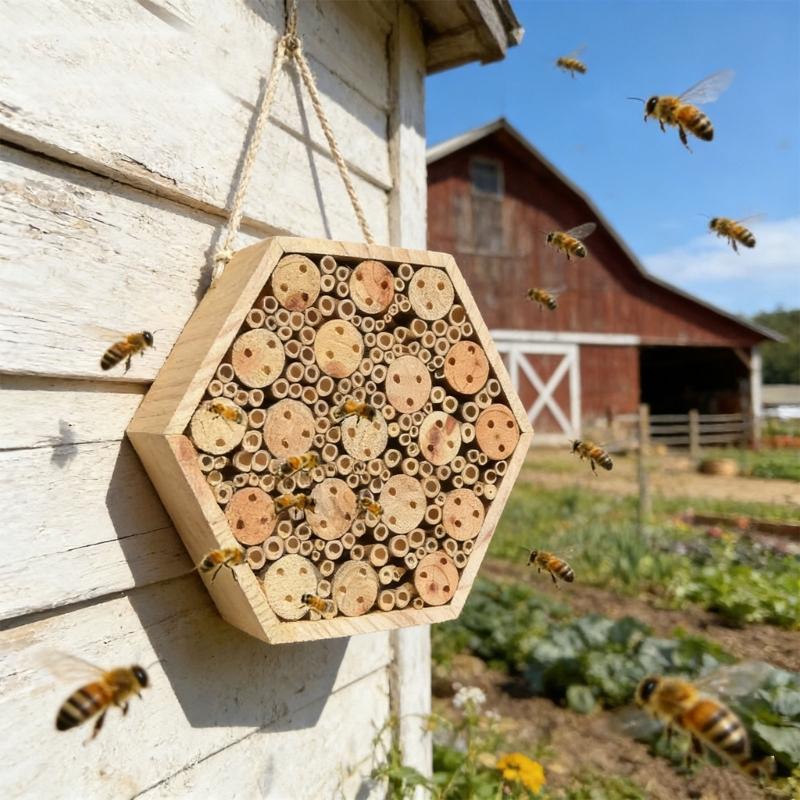 Climate Proof Wooden Creature Nesting Unit With Temperature Control Features And Varied Width footpaths For Diverse Types