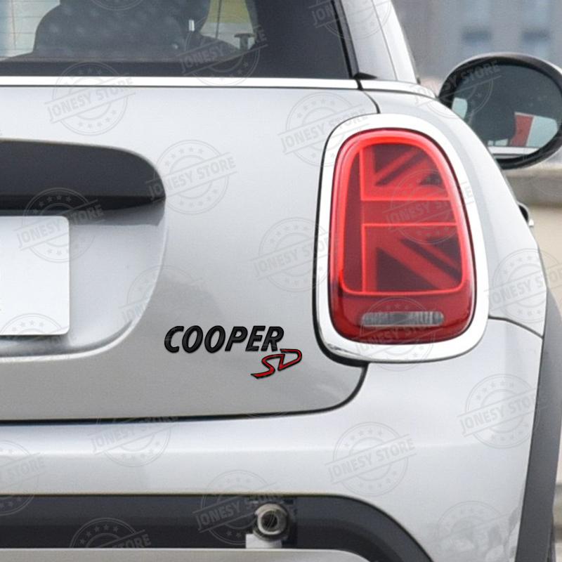 Auto Metal Logo 3D Badge Lettering Decals Trunk Sticker For MINI Cooper D SD R60 R56 R57 R58 R60 F55 F56 Countryman Car Styling