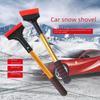 Schneeschaufel aus Edelstahl: Abtauen und Eis entfernen, Winter Auto Schneeschaufel, Multifunktion 2-in-1.