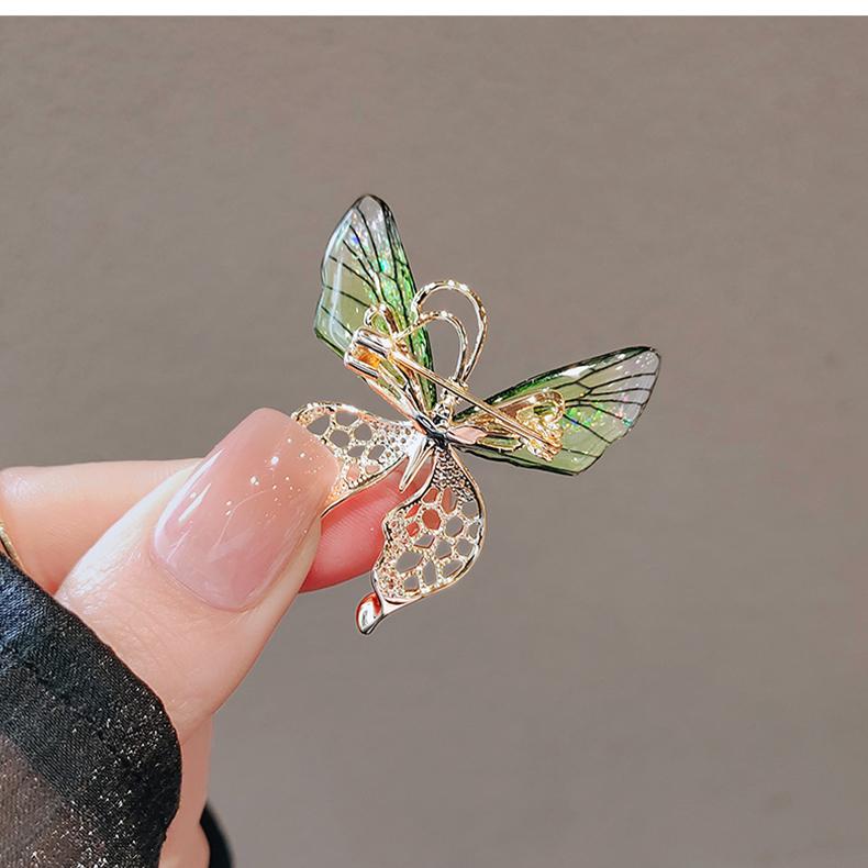 New Women Crystal Rhinestone  Brooches Butterfly Badge Pin Vintage  Elegant Zircon Pins Weddings Office Party Scarf Pin Jewelry