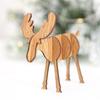 Christmas Decoration Party Decor Puzzle Craft Hanging Pendants Xmas Tree Wooden Elk Deer Ornaments