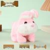 Plush Interactive White Rabbit Toy - Walking, Talking, Ear-Wiggling, Mouth-Moving Long-Haired Pet Simulation.