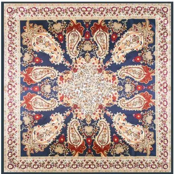 New Oil Painting Floral Print Women Silk Scarf Large Square Scarves Female Bandana Fashion Ladies Hijab Kerchief Scarves