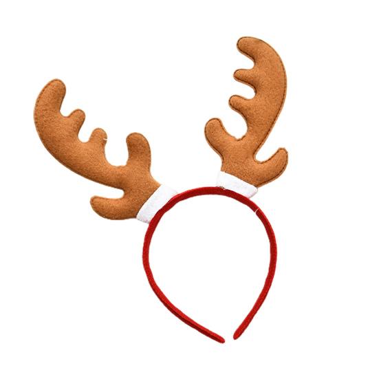Aro para el pelo, decoración de astas, tocado elástico, decoración de astas de Papá Noel, aro para el pelo, accesorios para el cabello