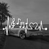 Herzschlag Musik Aufkleber Auto Styling Dekoration Auto Zubehör Wasserdicht Vinyl Aufkleber