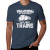 Train Funny Warning I May Spontaneously Talk About Trains Lover Birthday Gifts TShirt Labor Work Casual TShirt