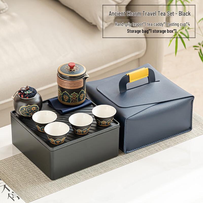 Portable Ancient Charm Ceramic Travel Tea Set