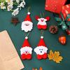 4PCS Christmas Felt Ornaments Set - Santa Snowman Tree Stocking Hanging Decorations for Xmas Tree & Holiday Party