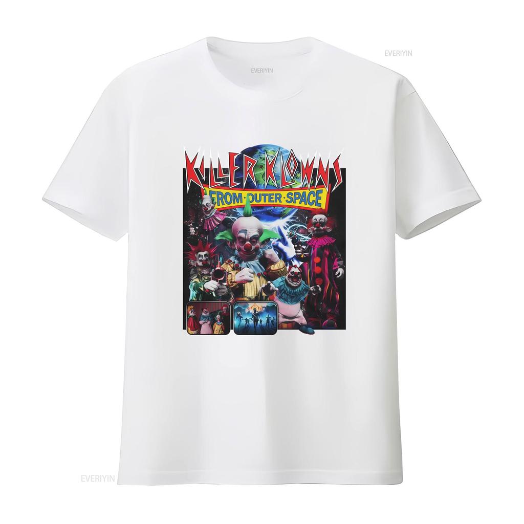 Killer Klowns from Outer Space Horror Movie T Shirt for Casual Vintage Washed Streetwear Comfortable Top For Everyday Wear