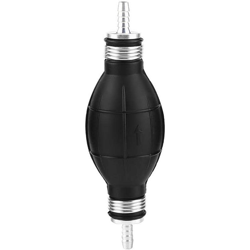 Fuel Hand Pump, Line Hand Primer Pump Bulb Type Rubber & Aluminum for All Fuels for Car Boat Marine Outboard Fuel Pump