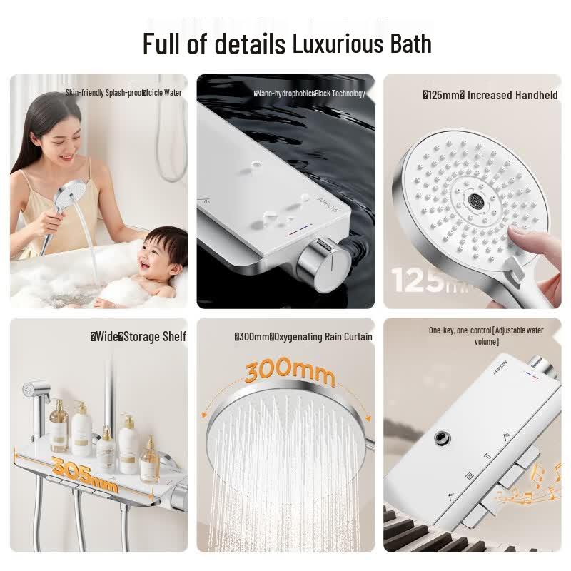 ARROW 4-Function Shower System with Piano Key Controls