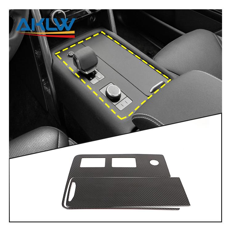 Carbon Fiber Car Interior Accessories for Land Rover Discovery 5 2021-2022 Center Console Gear Shift Panel Decorative Cover