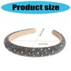 Shimmering Dark Rhinestones Headpiece Lightweight Headbands Adjustable Design For Celebrations Professional Use