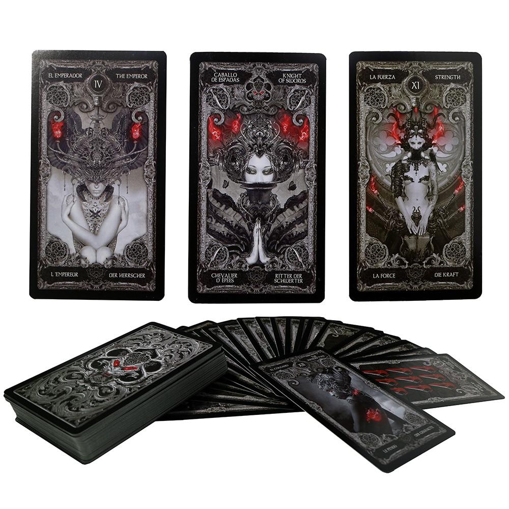 XIII Dark Tarot Cards Deck Board Game English Mysterious Divination Fate