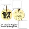 Personalized Dog Tag Custom Pet ID Tag with Photo Dog Collar Tag New Puppy Gift Dog Accessories Collar Decoration Cat Keyring