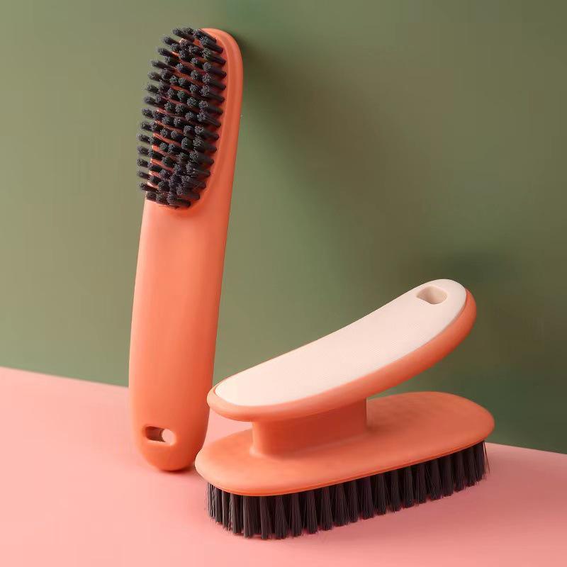Multifunktionale Weichborsten-Wäsche- und Schuh-Schrubbürste mit langem Griff für den täglichen Gebrauch