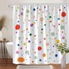 Colorful Shapes Curtain - Modern Design, Vibrant Colors, Polyester, 70In, Machine Washable, 12 Hooks