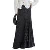 2025 Gothic Victorian Jacquard Fishtail Skirt with Lace-Up Detail