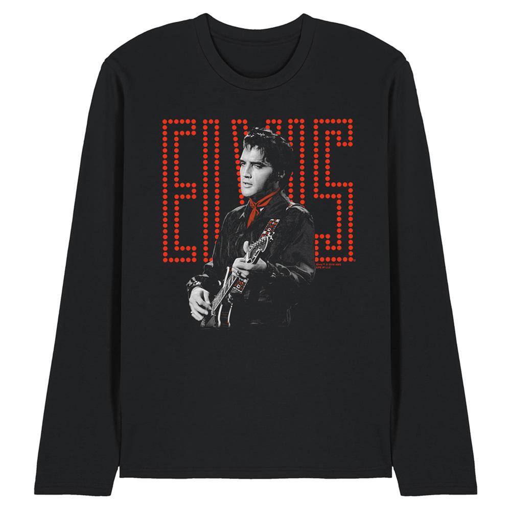Elvis Presley Unisex Adult Guitarman Long-Sleeved T-Shirt