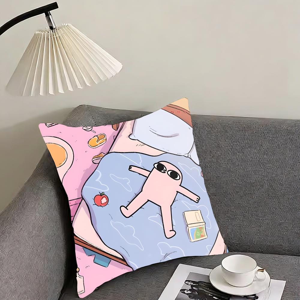 

Cartoon Ketnipz Cute Cushion Cover Reversible Plush Pillow Cover – For car, sofa, bedroom, perfect as a gift. 12x12Inch