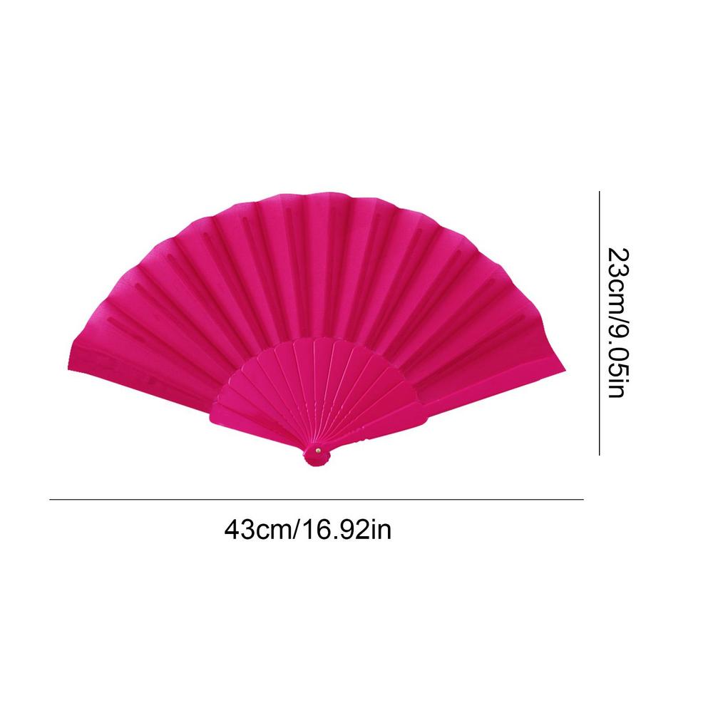 Plastic Bone Dance Fan Tai Chi Fan Yoga Kung Fu Performance Hand Folding Stage Fan Chinese Chinoiserie Wedding Party Decor
