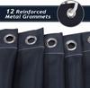 Nautical Anchor Shower Curtain, Navy Blue Strip Geometric Bathroom Curtain Polyester Fabric Waterproof Bath Curtain