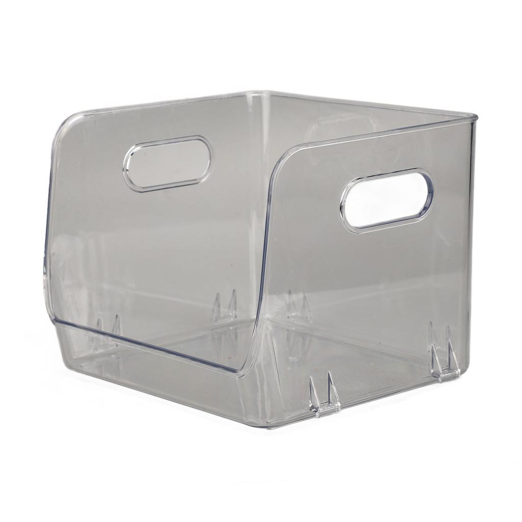 Storage Holder Transparent Stackable Design Waterproof Dustproof Double Handles PET Storage Container