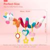 Baby Toys Colored Unicorn 0 12 Months Kids Bed Hanging Safety Seat Toy In Car Newborn Toys Mobile Baby Rattle Bebe Stroller Doll