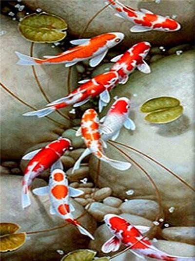 Diamond Painting Fish Picture Of Rhinestones Mosaic Diamond Embroidery Full Round Animals Cross Stitich Home Decor