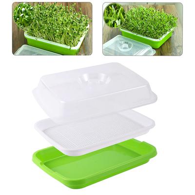 1 Set Bean Sprouts Hydroponic Tray Seedling Tray Planting Dishes Growing Vegetables Seedlings Garden Nursery Pots