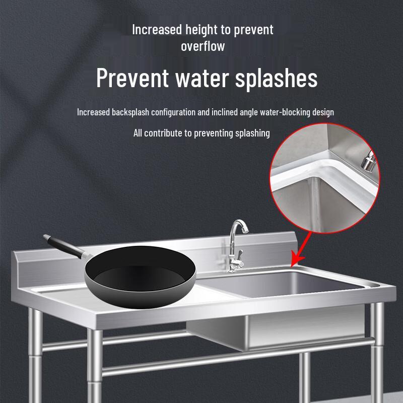 Lantuan Commercial 304 Stainless Steel Double Basin Kitchen Sink