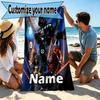 Custom Name Personalized Star Wars Print Beach Towel, for Trip Camping Beach Party Home Decor, Birthday Gift for Family & Friends