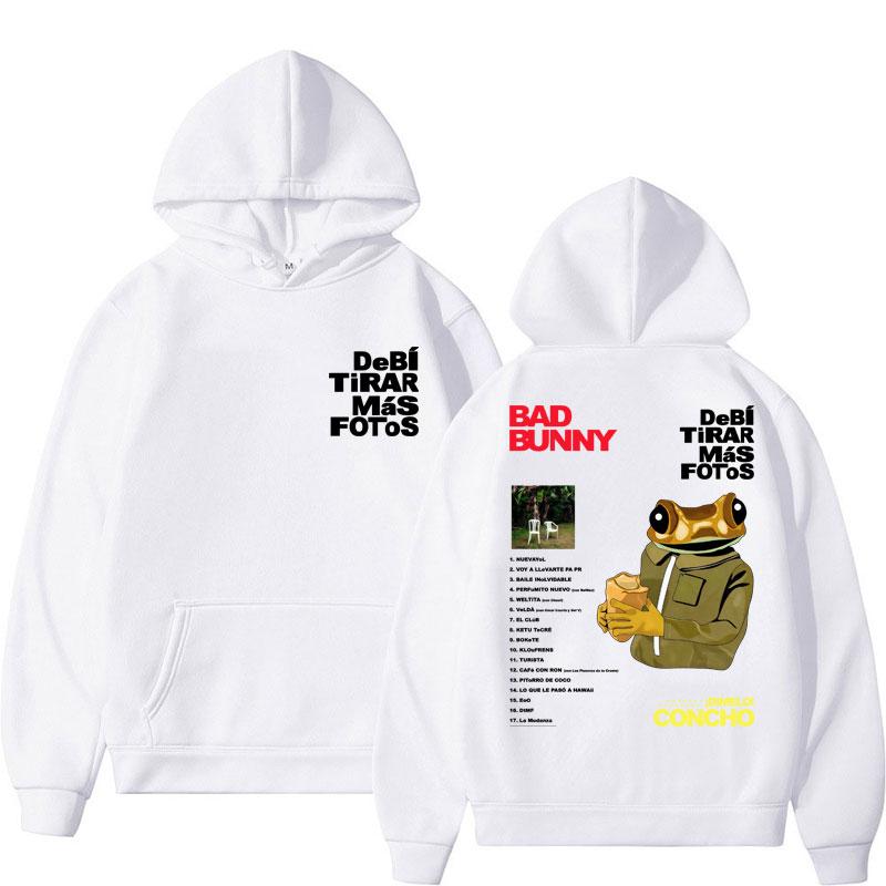 Bad Bunny Debi Tirar Mas Fotos Album Tour Hoodies Herren Damen Mode Hip Hop Sportbekleidung Fleece Warm Übergroße Mäntel