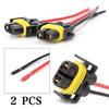 1 Pair H11 H8 Female Adapter Wiring Harness Sockets For Headlights Or Fog Lights