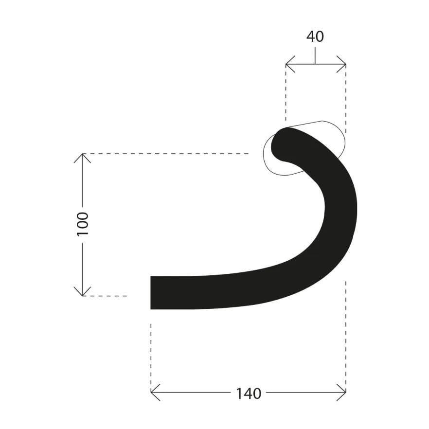 DEDA GERA Carbon Bar DCR POB (31.7cm) (Outer Bracket) Compatible, 44(52)cm