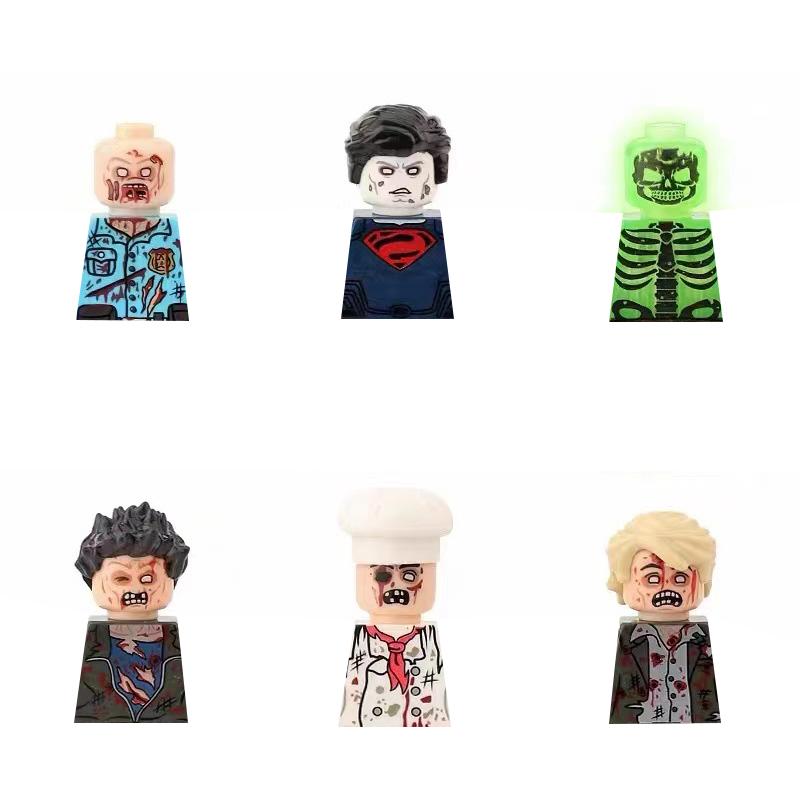 

Хоррор Хэллоуин Военный Ходячие мертвецы Солдат Фигурки Экшн Конструктор Армия Пехота Шлем Оружие Кирпичики Детская Игрушка Подарок