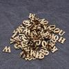 200PCs DIY Log Letter Shape Wood Sheet Educational Toy Crafts Decor for 26 English Letters
